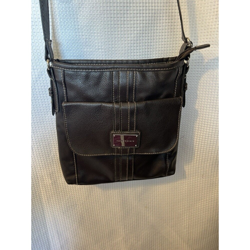 Harve' Benard Black Man Made Material Crossbody Bag